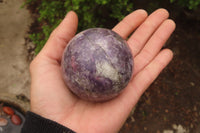 Polished Lepidolite Spheres x 4 From Ambatondrazaka, Madagascar