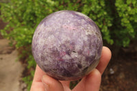 Polished Lepidolite Spheres x 4 From Ambatondrazaka, Madagascar