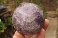 Polished Lepidolite Spheres x 4 From Ambatondrazaka, Madagascar