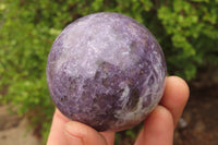 Polished Lepidolite Spheres x 4 From Ambatondrazaka, Madagascar