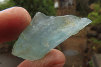 Natural Blue Aquamarine Cobbed Specimens x 35 From Angola