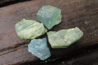 Natural Blue Aquamarine Cobbed Specimens x 35 From Angola