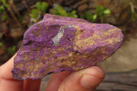 Natural Metallic Purpurite Cobbed Specimens x 12 From Erongo, Namibia