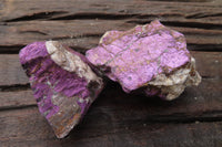 Natural Metallic Purpurite Cobbed Specimens x 12 From Erongo, Namibia