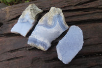 Natural Blue Lace Agate Specimens x 12 From Nsanje, Malawi