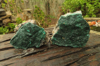 Natural Crystalline Malachite Specimens x 6 From Kasompe, Congo