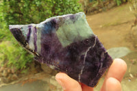 Natural Watermelon Fluorite Slices x 7 From Uis, Namibia