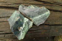 Natural Watermelon Fluorite Slices x 7 From Uis, Namibia