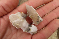 Natural Drusy Quartz Coated Calcite Pseudomorph Specimens x 70 From Lesotho