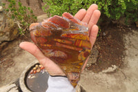 Polished On One Side Nguni Jasper Specimens x 3 From Prieska, South Africa