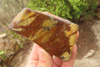 Polished On One Side Nguni Jasper Specimens x 3 From Prieska, South Africa