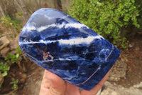 Polished Sodalite Standing Free Forms x 3 From Kunene River, Namibia