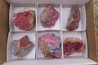 Natural Salrose Cobaltion Dolomite Specimens x 6 From Kakanda, Congo