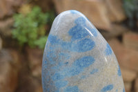 Polished Blue Spinel Spotted Quartz Standing Free Form x 1 From Madagascar