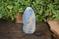 Polished Blue Spinel Spotted Quartz Standing Free Form x 1 From Madagascar