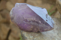 Polished Window Amethyst Crystals x 4 From Madagascar