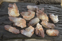 Natural Hematoid Quartz Specimens x 12 From Karoi, Zimbabwe