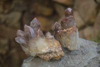 Natural Hematoid Quartz Specimens x 12 From Karoi, Zimbabwe