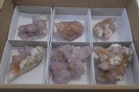 Natural Ametrine Spirit Quartz Clusters x 6 From Boekenhouthoek, South Africa