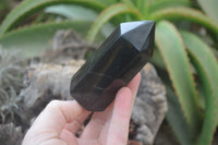 Polished Black Basalt Point-Prisms x 6 From Antsirabe, Madagascar