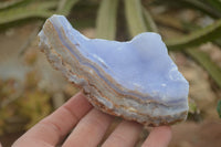 Natural Crystalline Blue Lace Agate Specimens x 4 From Namibia