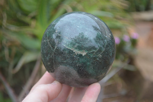 Polished Green Fuchsite Quartz Sphere-Balls x 2 From Madagascar