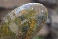 Polished Green Opal Standing Free Forms x 2 From Antsirabe, Madagascar