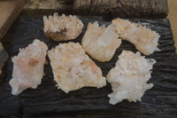 Natural Quartz Clusters x 6 From Madagascar