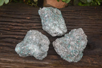 Natural Rare Emerald Mica In Matrix Cobbed Specimens x 3 From Mutoko, Zimbabwe