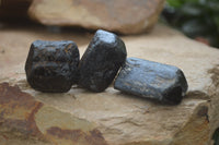 Natural Alluvial Schorl Black Tourmaline Crystals x 20 From Zimbabwe