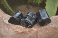 Natural Alluvial Schorl Black Tourmaline Crystals x 20 From Zimbabwe