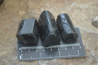 Natural Alluvial Schorl Black Tourmaline Crystals x 20 From Zimbabwe