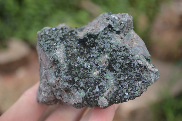 Natural Libethenite Crystals On Dolomite Matrix Specimens x 3 From Shituru, Congo