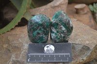 Polished Rare Emerald Mica In Matrix Standing Free Forms x 6 From Mutoko, Zimbabwe