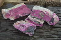 Natural Salrose Cobaltion Dolomite Specimens x 4 From Kakanda, Congo