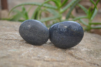 Polished Lazulite Galet-Palm Stones x 20 From Madagascar