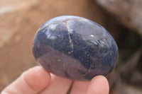 Polished Lazulite Galet-Palm Stones x 20 From Madagascar