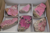 Natural Salrose Cobaltion Dolomite Specimens x 6 From Kakanda, Congo