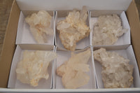 Natural Clear Quartz Clusters x 6 From Madagascar