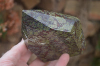 Polished Dragon Bloodstone Point-Prisms x 2 From South Africa