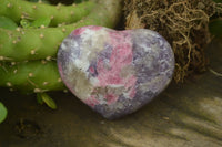 Polished Lepidolite With Rubellite Hearts x 6 From Madagascar