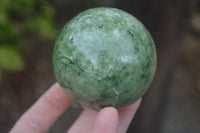 Polished Chrysoprase Sphere-Balls x 6 From Madagascar