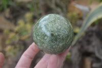 Polished Chrysoprase Sphere-Balls x 6 From Madagascar