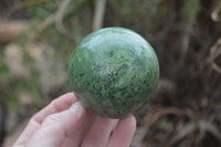 Polished Chrysoprase Sphere-Balls x 6 From Madagascar