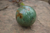 Polished Chrysoprase Sphere-Balls x 6 From Madagascar