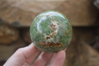 Polished Chrysoprase Sphere-Balls x 6 From Madagascar