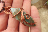 Polished Mixed Copper Wire Wrapped Pendants x 6 From South Africa