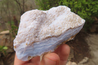 Natural Crystalline Blue Lace Agate Plates x 6 From Namibia