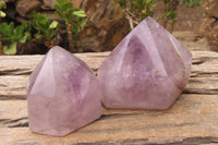 Polished Amethyst Crystals x 2 From Madagascar