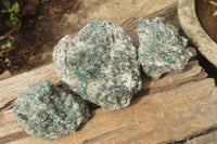 Natural Rare Emerald Mica In Matrix Cobbed Specimens x 4 From Mutoko, Zimbabwe